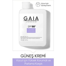 Gaia London Vücut İçin Yüksek Korumalı ve Parlama Karşıtı 50SPF+ Uva/uvb 100 ml Güneş Kremi