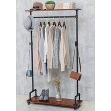 Blbn Design Dekoratif Borudan Raf ve Askılık 75 cm