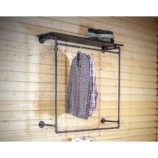 Blbn Design Dekoratif Borudan Raf ve Askılık 200 cm