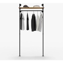 Blbn Design Dekoratif Duvara Borudan Raf ve Askılık