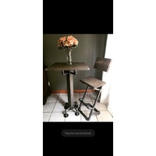 Blbn Design Dekoratif Borudan Sehpa ve Tabure 2li Set