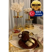 Ledoren 6 Kişilik Kütahya Seramik Türk Kahvesi Fincan Takımı 115ML