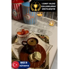 Ledoren 6 Kişilik Kütahya Seramik Türk Kahvesi Fincan Takımı 115ML