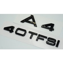 Dk Audi A4 40 Tfsi Parlak Siyah Abs 3m 3D Bagaj Yazı Logo Orjinal Ürün