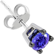 Sirius Pırlanta Tanzanit Tektaş Erkek Küpesi 0423E0047