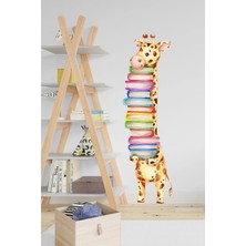 Kt Grup Kitap Sever Zürafa Sola Dönük Çocuk Odası Duvar Sticker