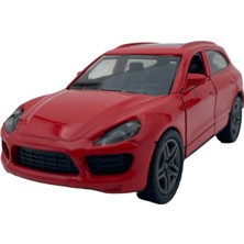 Popit Toys Metal Model Araba Oyuncak Çek Bırak Kapılar Aç Kapa Lüx Suv Kırmızı Porsche Cayenne