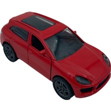 Popit Toys Metal Model Araba Oyuncak Çek Bırak Kapılar Aç Kapa Lüx Suv Kırmızı Porsche Cayenne