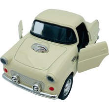 Popit Toys Metal Model Araba Kapıları Açılır Kapanır Çek Bırak Hareket Eden Retro 1955 Ford Thunderbird Krem