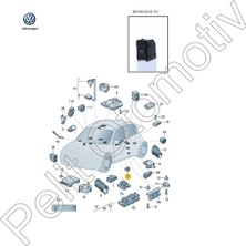 Pelit Otomotiv Golf 4 Sağ Ön  Arka Tekli Cam Düğmesi 3B0959855B