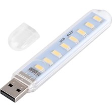 Hubstein 8 LED Günışığı Taşınabilir Mini USB LED Lamba 5730 Smd Kamp Stick LED Stck-Led-8