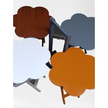 Bengi Ticaret Zigon Çanta 90115 Sehpa Papatya Ahşap Mdf 4Renk Ceviz Hardal Beyaz-Gri Renk Uyum