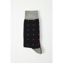 ALTINYILDIZ CLASSICS Erkek Siyah-gri Desenli Soket Çorap