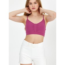 Grab Gül Kurusu Kadın Kısa Sporcu Sütyeni GW-T23S045 Yen Bralette