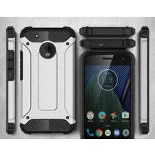 HEPTEKİLETİŞİM Lenovo Moto E4 Kılıf Armor Köşe Korumalı Çift Katman Tank Zırh Kapak (Crash)