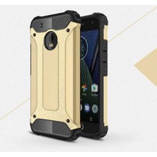 HEPTEKİLETİŞİM Lenovo Moto E4 Kılıf Armor Köşe Korumalı Çift Katman Tank Zırh Kapak (Crash)