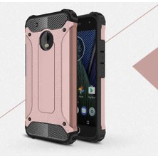 HEPTEKİLETİŞİM Lenovo Moto E4 Kılıf Armor Köşe Korumalı Çift Katman Tank Zırh Kapak (Crash)