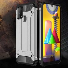 Heptek İletişim Samsung Galaxy M31 Kılıf Armor Köşe Korumalı Çift Katman Tank Zırh Kapak (Crash)