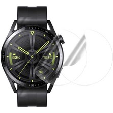 Heptek İletişim Huawei Watch Gt 3 Pro 46MM Ekran Koruyucu Kavisli Silikon Yapılı Nano (Narr Tpu Body)