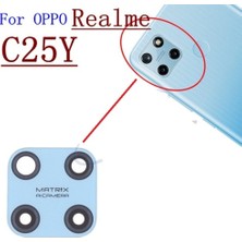 Tkgz Oppo Realme C25Y Arka Kamera Camı Lens Yapışkanlı