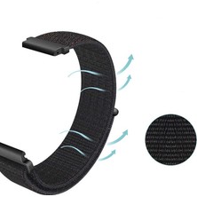 Voyo Huawei Watch Ultimate Saat Kordonu Kumaş Cırt Cırtlı Kordon Kayış Strap