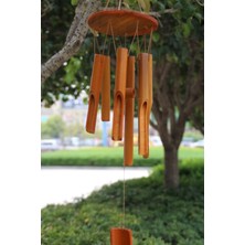Genxin Craft Zanaat Retro Bambu Fiş Koyu Ahşap Kek Rüzgar Çanları Asılı Dekorasyon Bambu Rüzgar Çanları (Yurt Dışından)