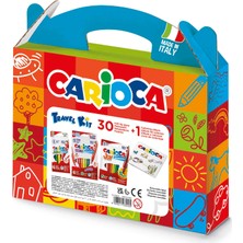 Carioca Süper Yıkanabilir Keçeli Kalem Seyahat Seti (40568-40614-41457+BOYAMA Kitabı)