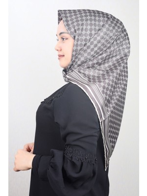 Emproyal  Emproyal Desenli Elegance Tivil Eşarp - Desen-01 - Renk-01 -93