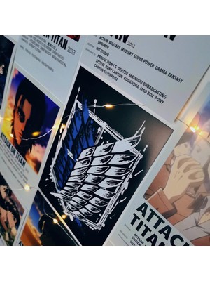 Attach Attack On Titan Tasarım Duvar Kağıdı Poster Set 30