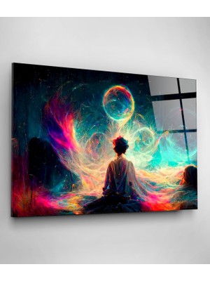 Hinora Galaksi Cam Tablo, Dekoratif Cam Tablo