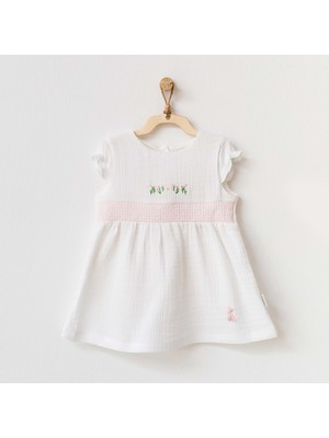 Andywawa Bebek Elbise Beyaz 18-24 Ay AC21685-22573