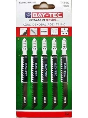 Bay-Tec Ağaç Dekupaj Ucu T111C MK2312 1 Kartela (5 Adet)