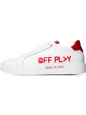 Off Play Beyaz - Kırmızı Erkek Sneaker X-Bologna 1-Lh 02-73