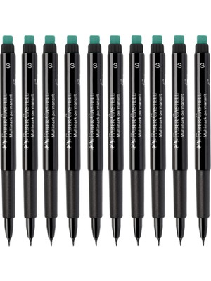 Faber-Castell Multimark 1523 S Asetat Kalemi 0.4 mm Siyah 10 Adet