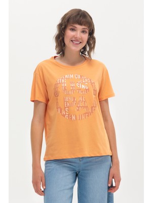 U.S. Polo Assn. Kadın Turuncu Tişört 50262944-VR051