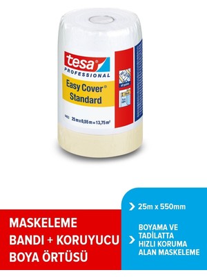 Tesa Bantlı Pratik Örtü, 25M:550MM