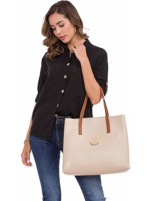 Cipo & Baxx WA135 Klasik Bej Omuz Çanta ve Cüzdan