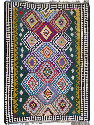 Empera Antik Kilim - Anadolu Etnik Desenli El Dokuması Kilim E0521