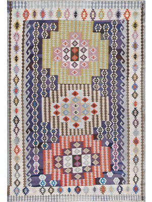 Empera Antik Kilim - Anadolu Etnik Desenli El Dokuması Kilim E0529