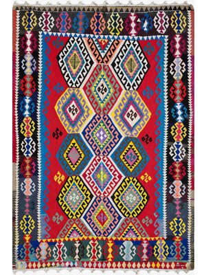 Empera Antik Kilim - Anadolu Etnik Desenli El Dokuması Kilim E0533