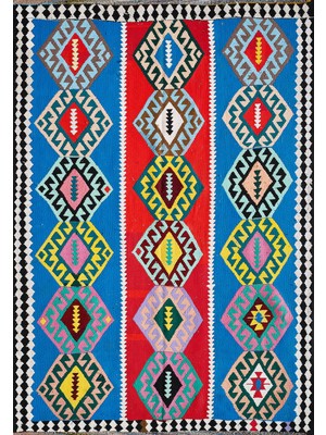 Empera Antik Kilim - Anadolu Etnik Desenli El Dokuması Kilim E0530