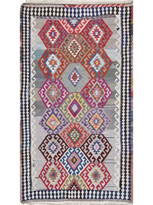 Empera Antik Kilim - Anadolu Etnik Desenli El Dokuması Kilim E0523