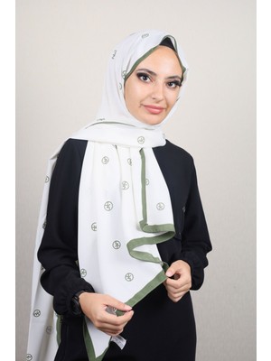 Modakaşmir  Moda Kaşmir Haki Serisi Medine Ipeği Şal - Renk-01 -93