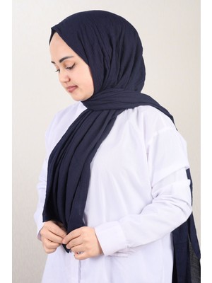 Modakaşmir  Moda Kaşmir Düz Renk Mio Caz Şal - Desen-02 - Lacivert -93