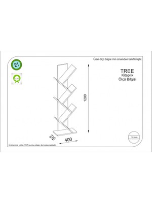 Rafline Tree Kitaplık Kırmızı