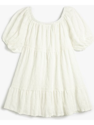 Koton Fisto Elbise Balon Kol Katlı