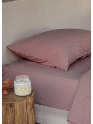 The Mia Cotta Old Rose Tek Kişilik Lastikli Çarşaf 200 x 100