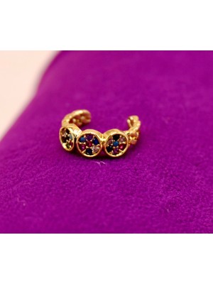 Vita Style Gold Renkli Taşlı Earcuff  Küpe