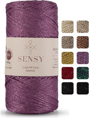 Sensy Premium Simli 200 gr Polyester Makrome Ipi 2 mm - 230 M Supla Ip ve Çanta Ipliği