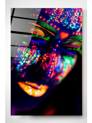 Hinora Neon Makyaj Cam Tablo, Dekoratif Cam Tablo